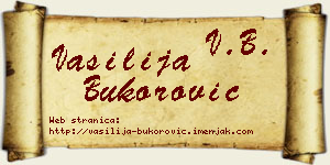 Vasilija Bukorović vizit kartica